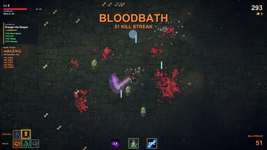 Bonecount: a 51 kill streak in Skullhold