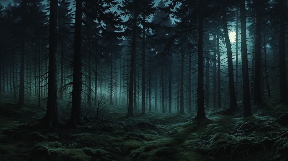 Soulsmith scene art: a moonlit forest clearing